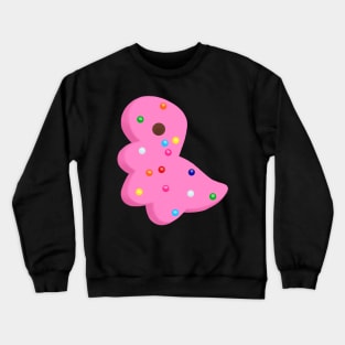 cute dino cookie Crewneck Sweatshirt